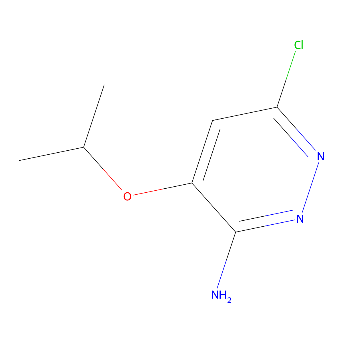 6-Chloro-4-isopropoxypyridazin-3-amine molecular structure, CAS 1395034-49-7
