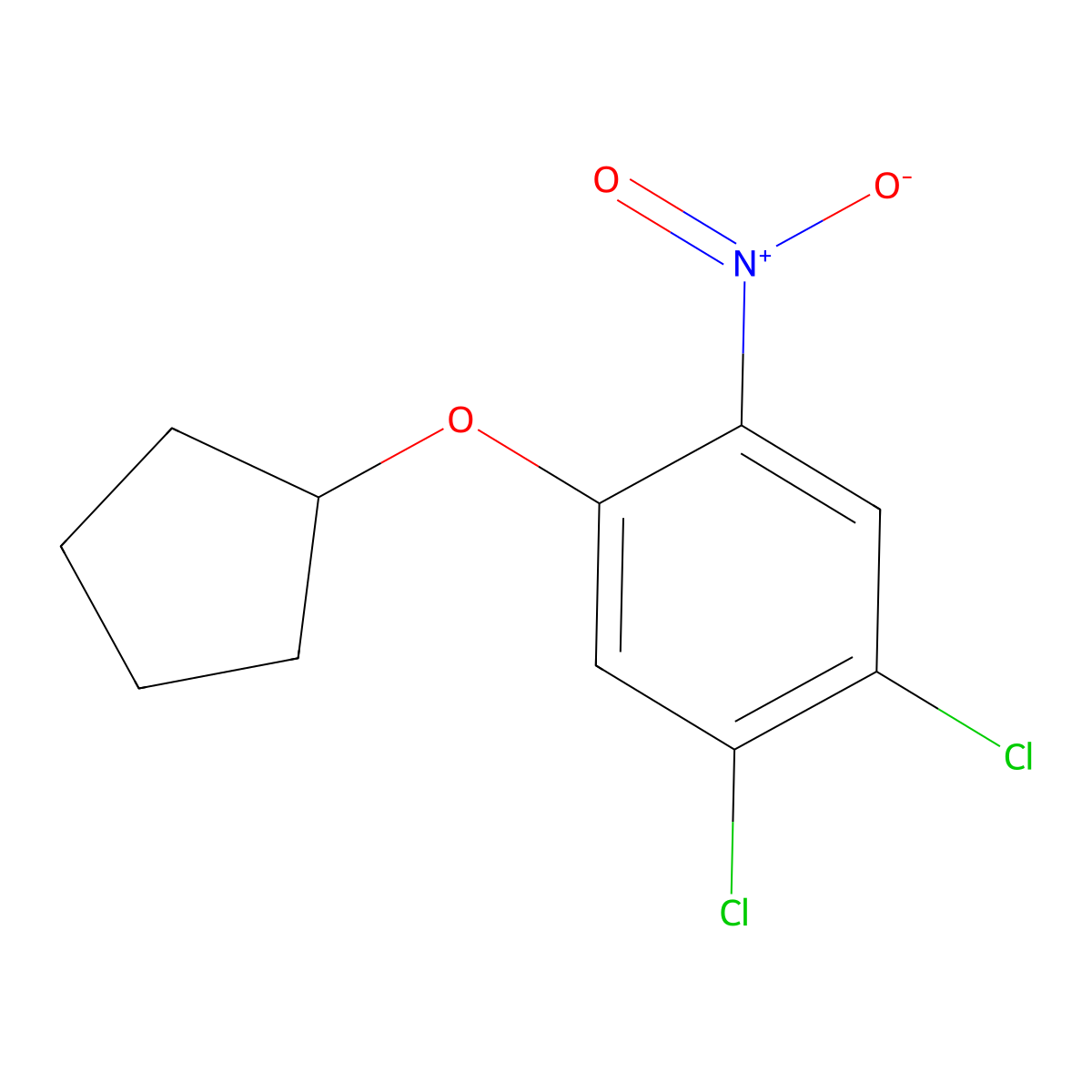 1,2-Dichloro-4-(cyclopentyloxy)-5-nitrobenzene molecular structure, CAS 1395034-62-4