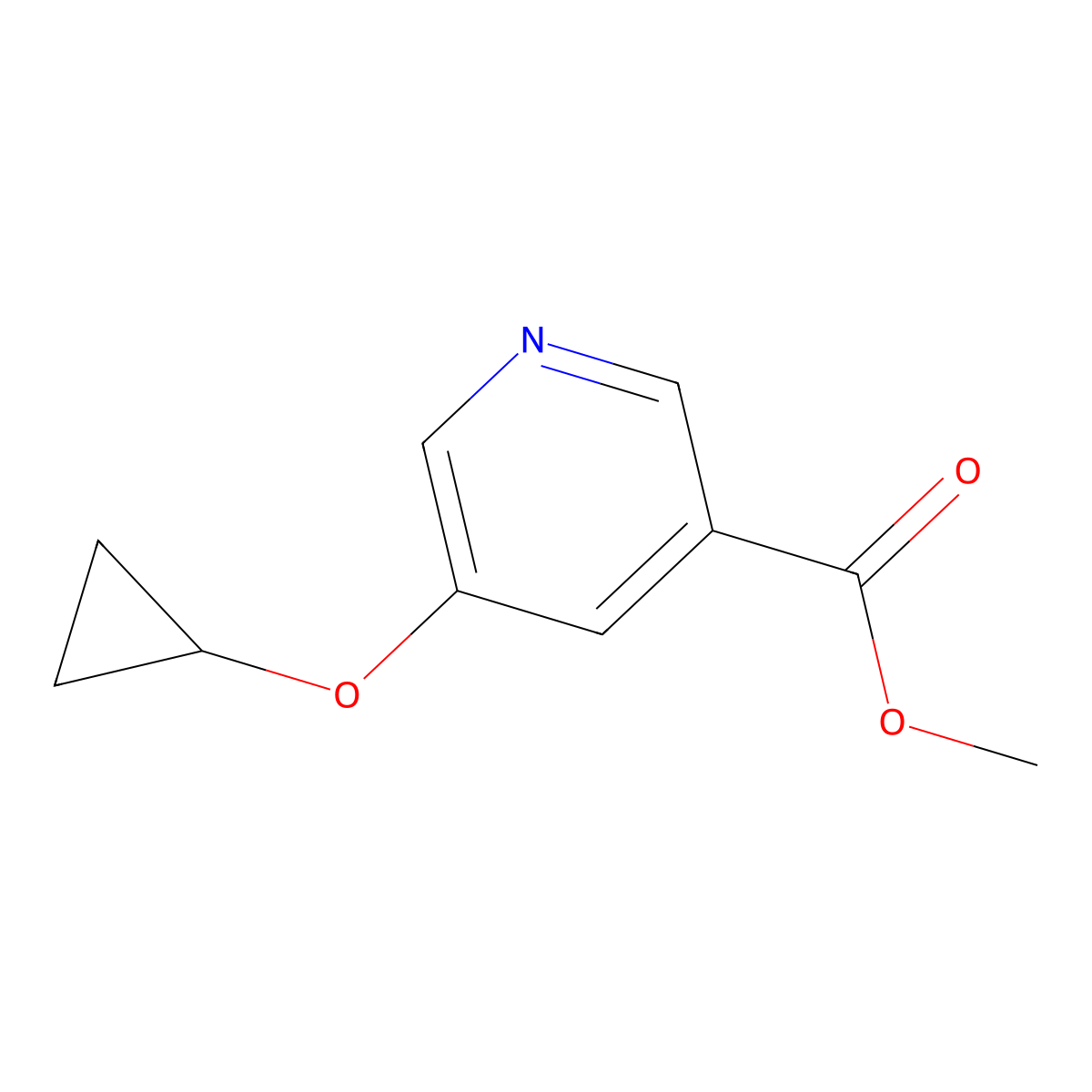 Methyl 5-cyclopropoxypyridine-3-carboxylate molecular structure, CAS 1395034-89-5