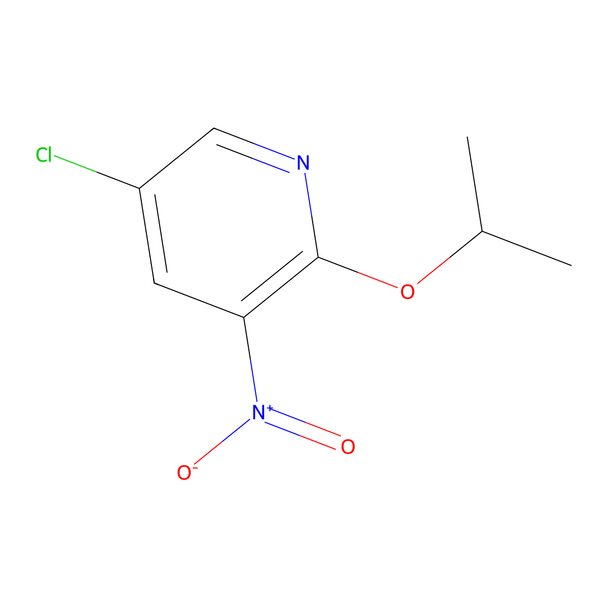 5-Chloro-3-nitro-2-(propan-2-yloxy)pyridine molecular structure, CAS 1395035-46-7