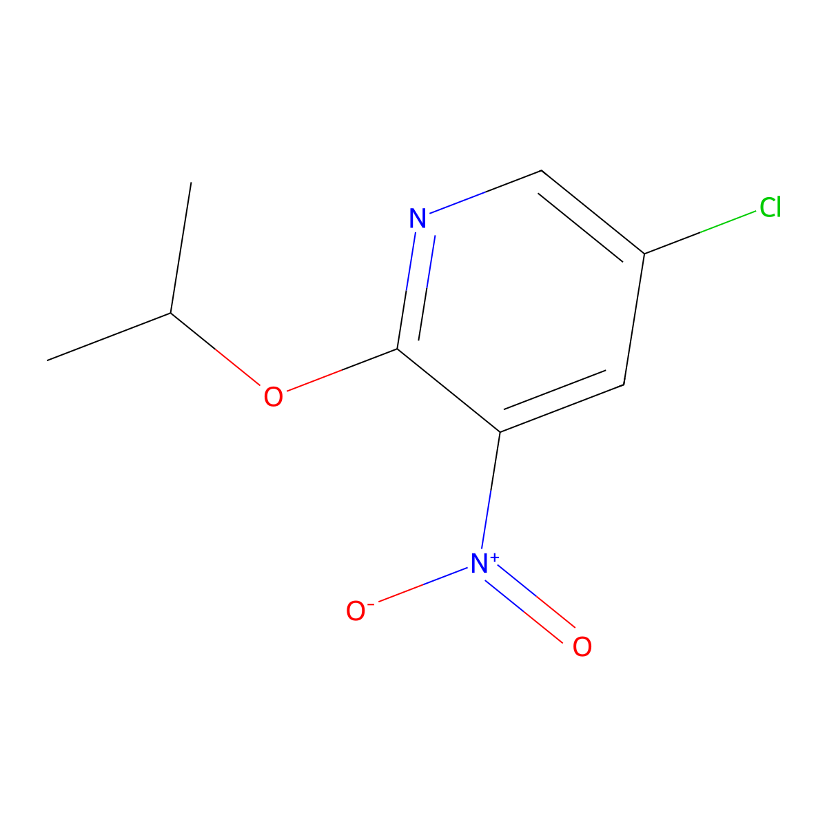 5-Chloro-3-nitro-2-(propan-2-yloxy)pyridine molecular structure, CAS 1395035-46-7