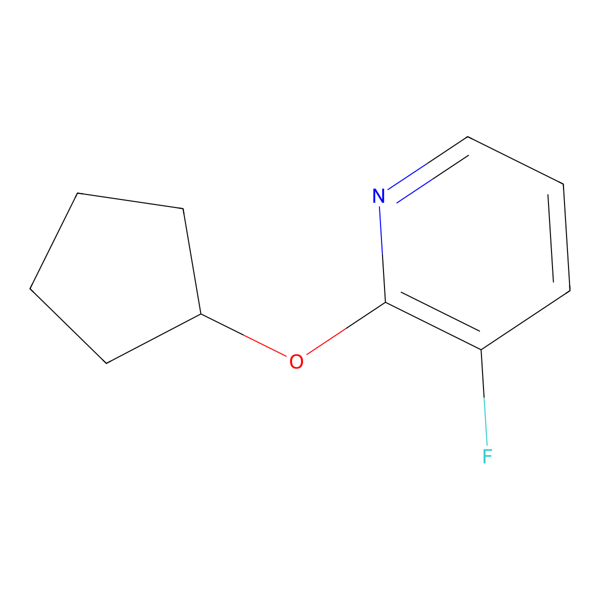 2-(Cyclopentyloxy)-3-fluoropyridine molecular structure, CAS 1395035-70-7
