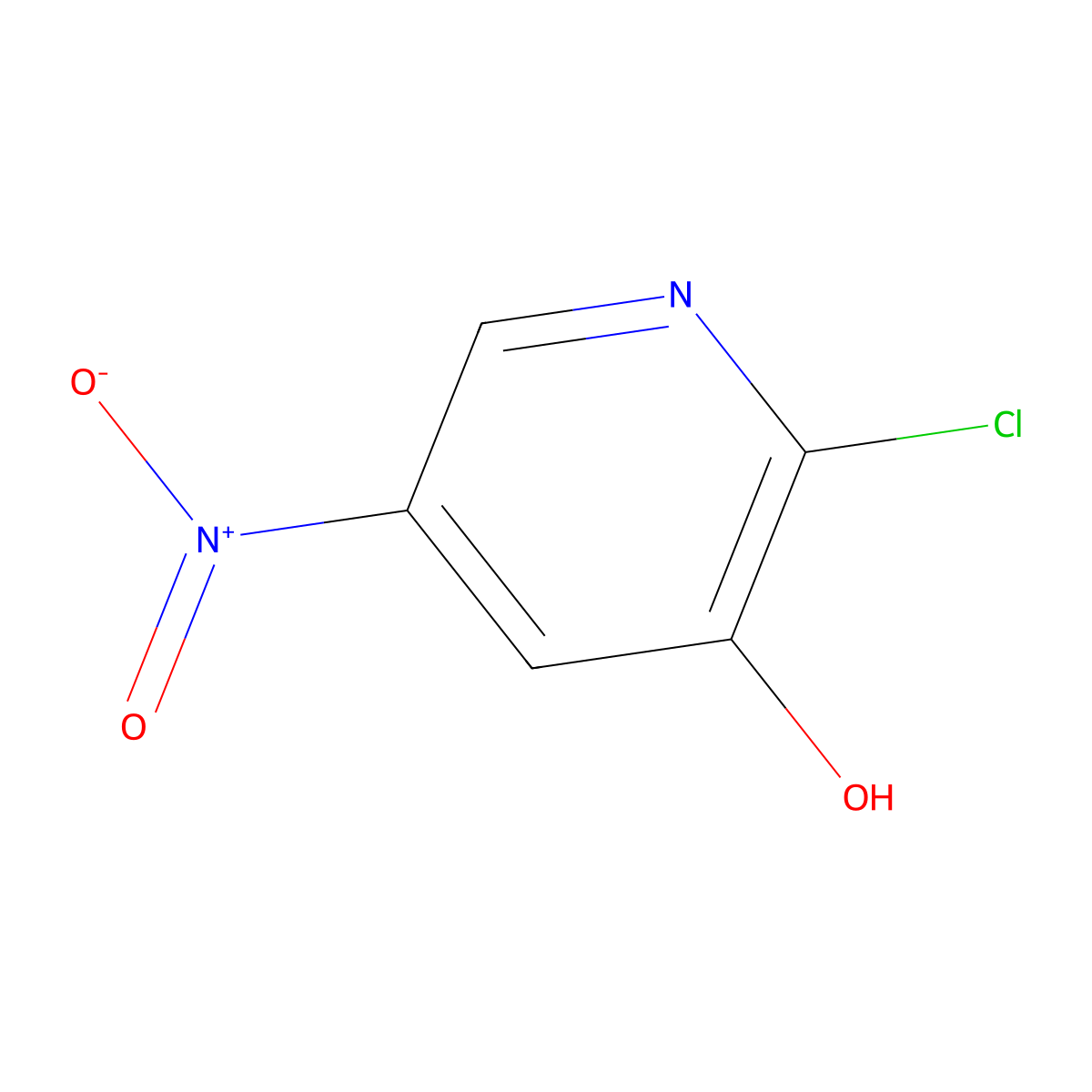 2-Chloro-5-nitropyridin-3-ol molecular structure, CAS 1395037-06-5