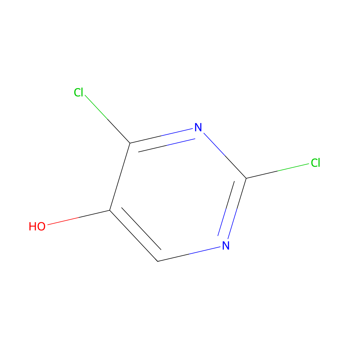 2,4-Dichloropyrimidin-5-ol molecular structure, CAS 1395037-19-0