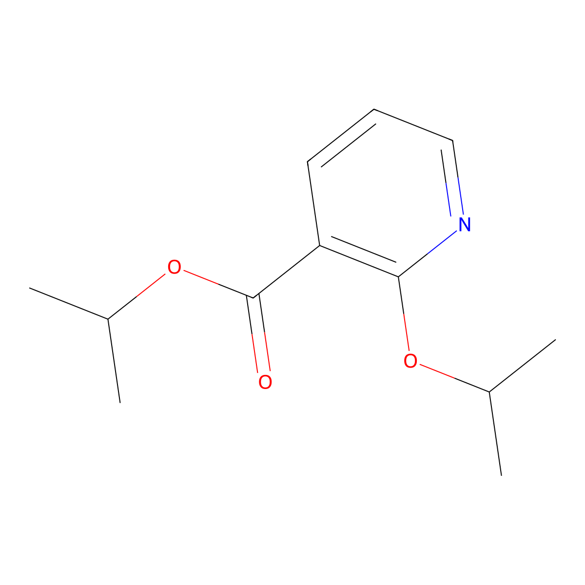 Isopropyl 2-isopropoxynicotinate molecular structure, CAS 1395038-12-6