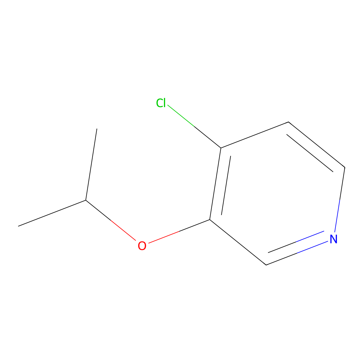 4-Chloro-3-isopropoxypyridine molecular structure, CAS 1395038-34-2