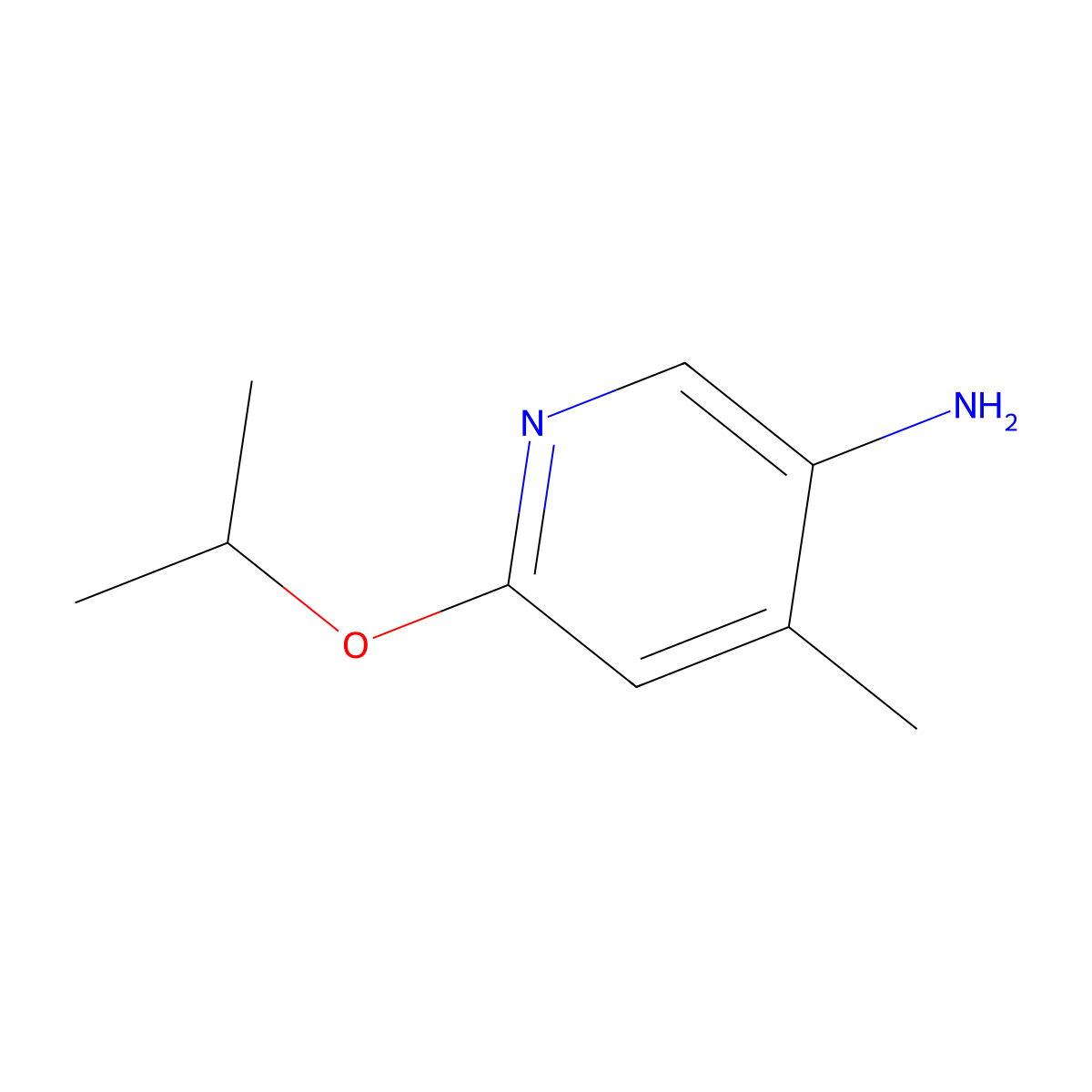 4-Methyl-6-(propan-2-yloxy)pyridin-3-amine molecular structure, CAS 1395038-63-7