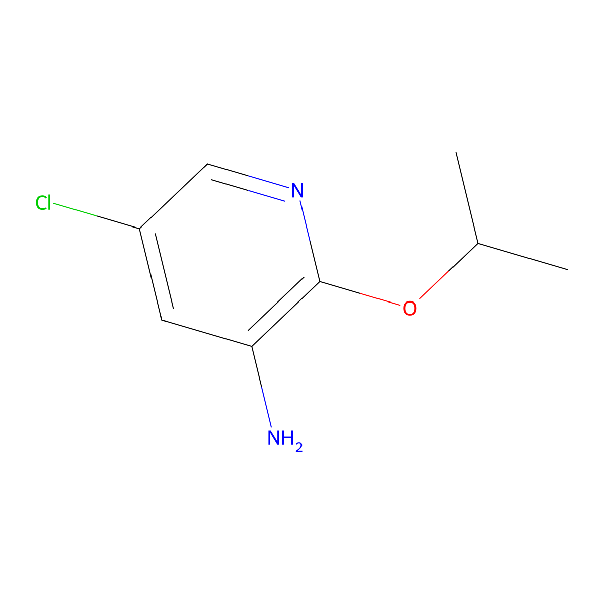 5-Chloro-2-(propan-2-yloxy)pyridin-3-amine molecular structure, CAS 1395038-94-4