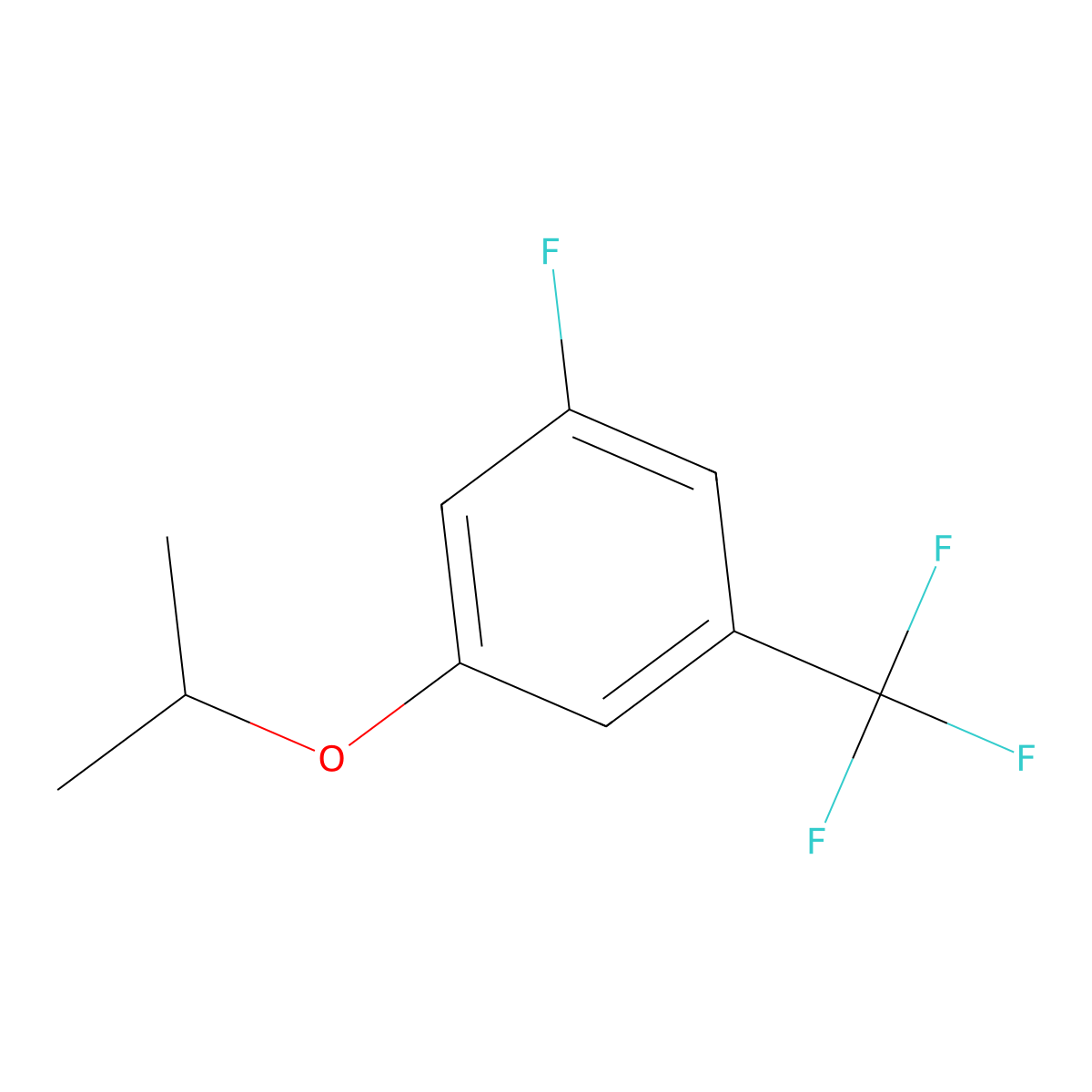 5-Fluoro-1-isopropoxy-3-(trifluoromethyl)benzene molecular structure, CAS 1395039-21-0