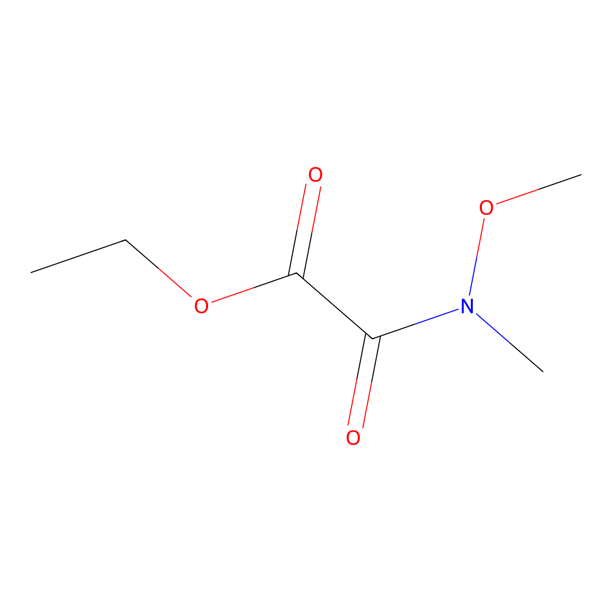Ethyl 2-(N-Methoxy-N-methylamino)-2-oxoacetate molecular structure, CAS 139507-52-1
