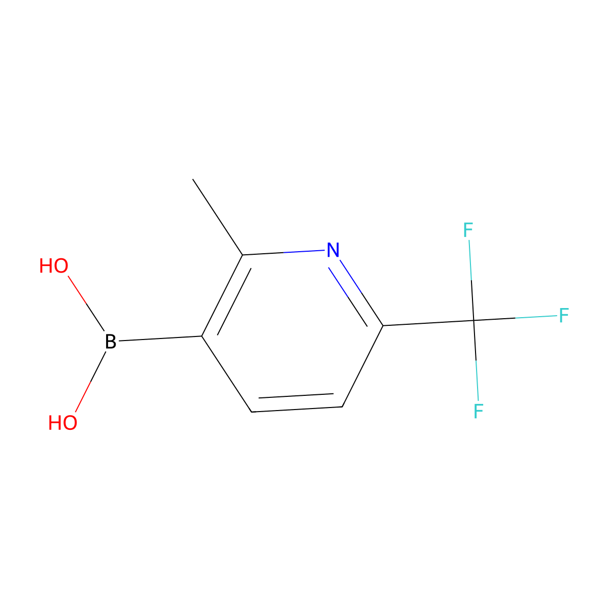 [2-Methyl-6-(trifluoromethyl)pyridin-3-yl]boronic acid molecular structure, CAS 1395070-53-7