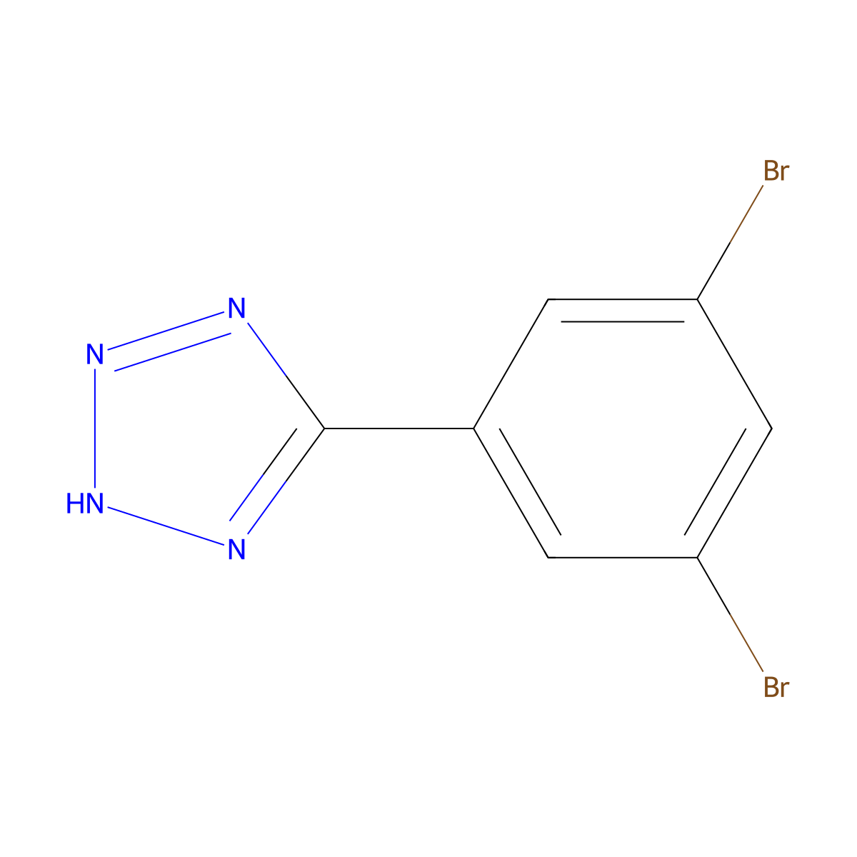 5-(3,5-Dibromophenyl)-1H-tetrazole molecular structure, CAS 1395084-11-3