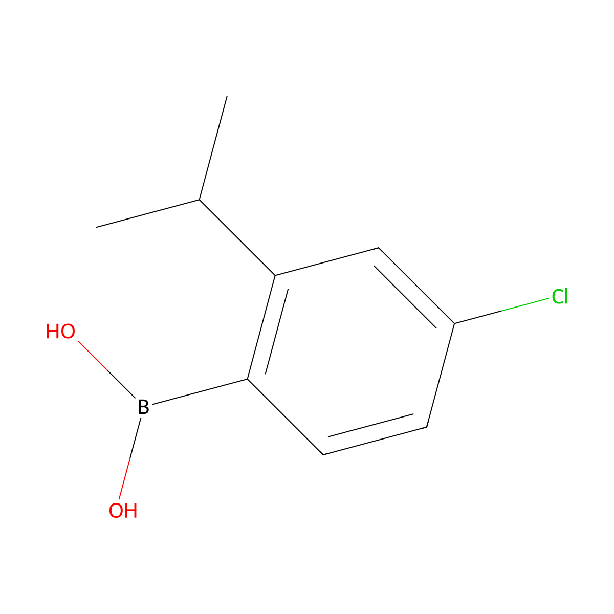 (4-Chloro-2-(propan-2-yl)phenyl)boronic acid molecular structure, CAS 1395084-16-8