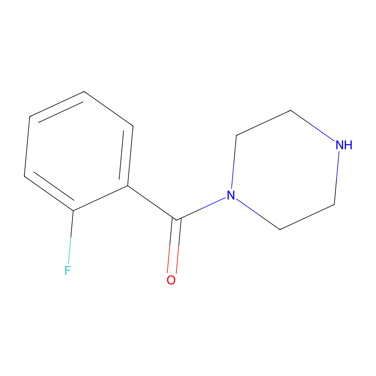 (2-Fluoro-phenyl)-piperazin-1-yl-methanone molecular structure, CAS 139516-64-6