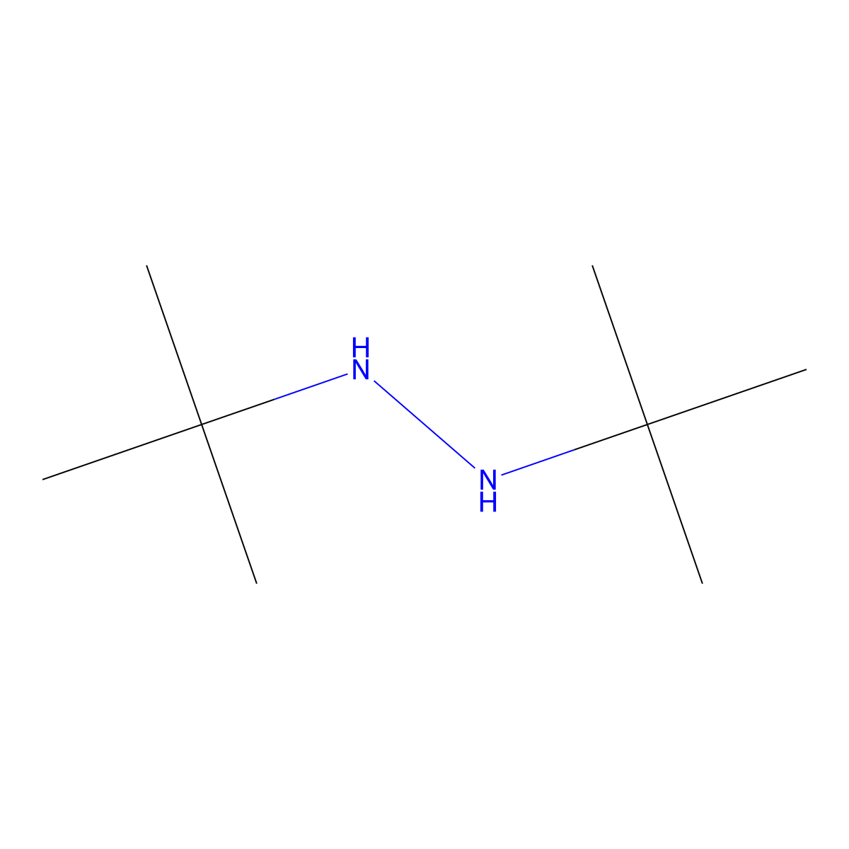 1,2-Di-tert-butylhydrazine molecular structure, CAS 13952-69-7