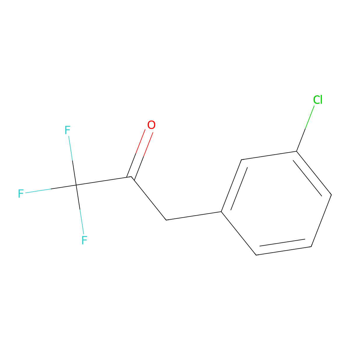 3-(3-Chlorophenyl)-1,1,1-trifluoro-2-propanone molecular structure, CAS 139521-25-8