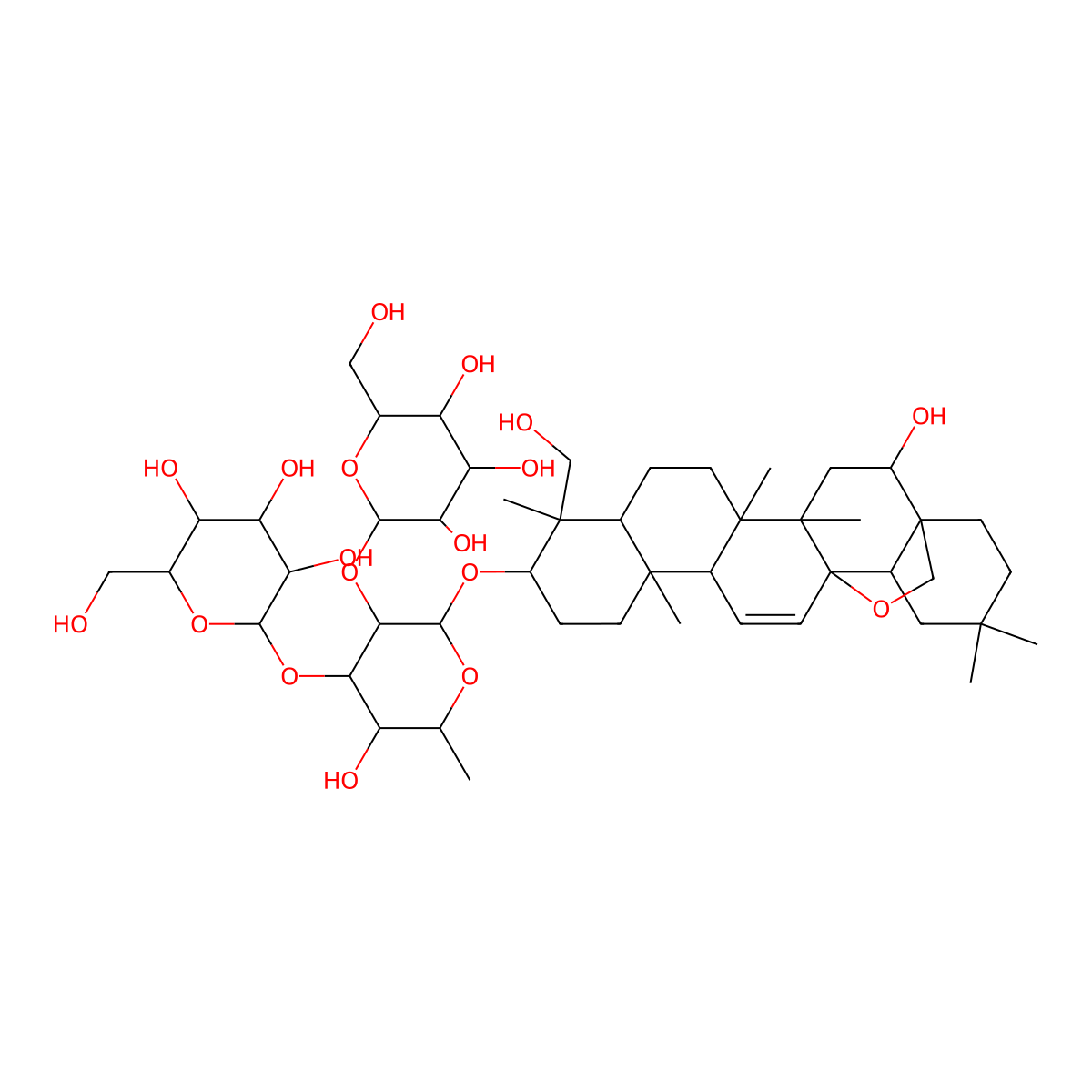 Buddlejasaponin Iv molecular structure, CAS 139523-30-1