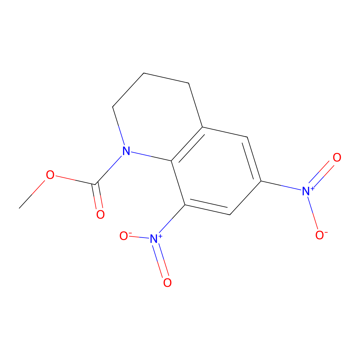 methyl 6,8-dinitro-3,4-dihydroquinoline-1(2H)-carboxylate molecular structure, CAS 139525-75-0