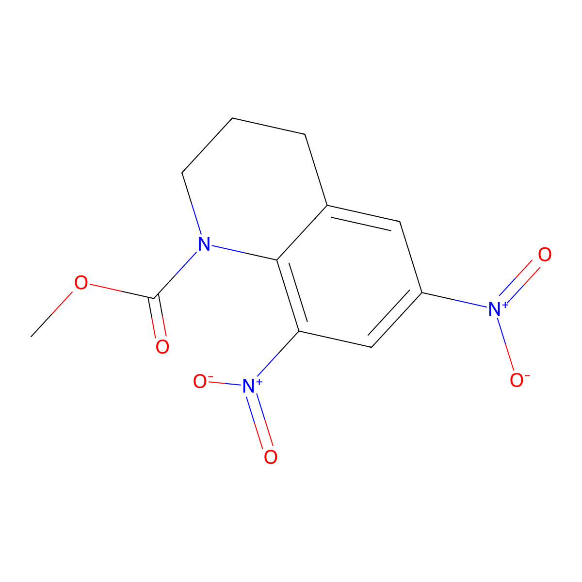 methyl 6,8-dinitro-3,4-dihydroquinoline-1(2H)-carboxylate molecular structure, CAS 139525-75-0