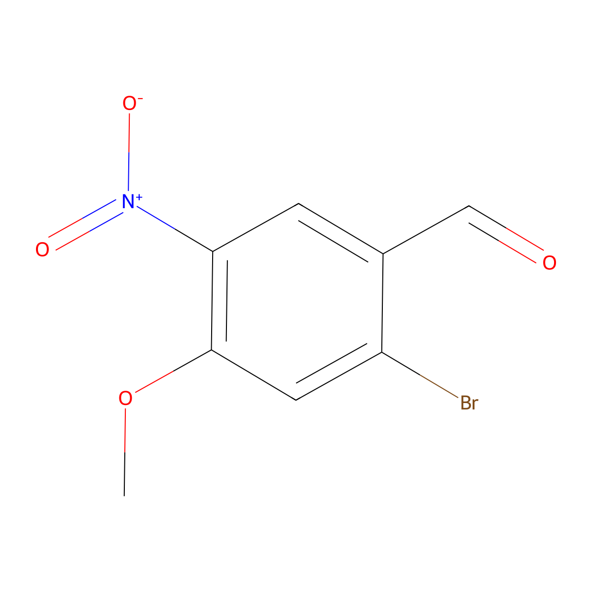 2-Bromo-4-methoxy-5-nitrobenzaldehyde molecular structure, CAS 139527-84-7