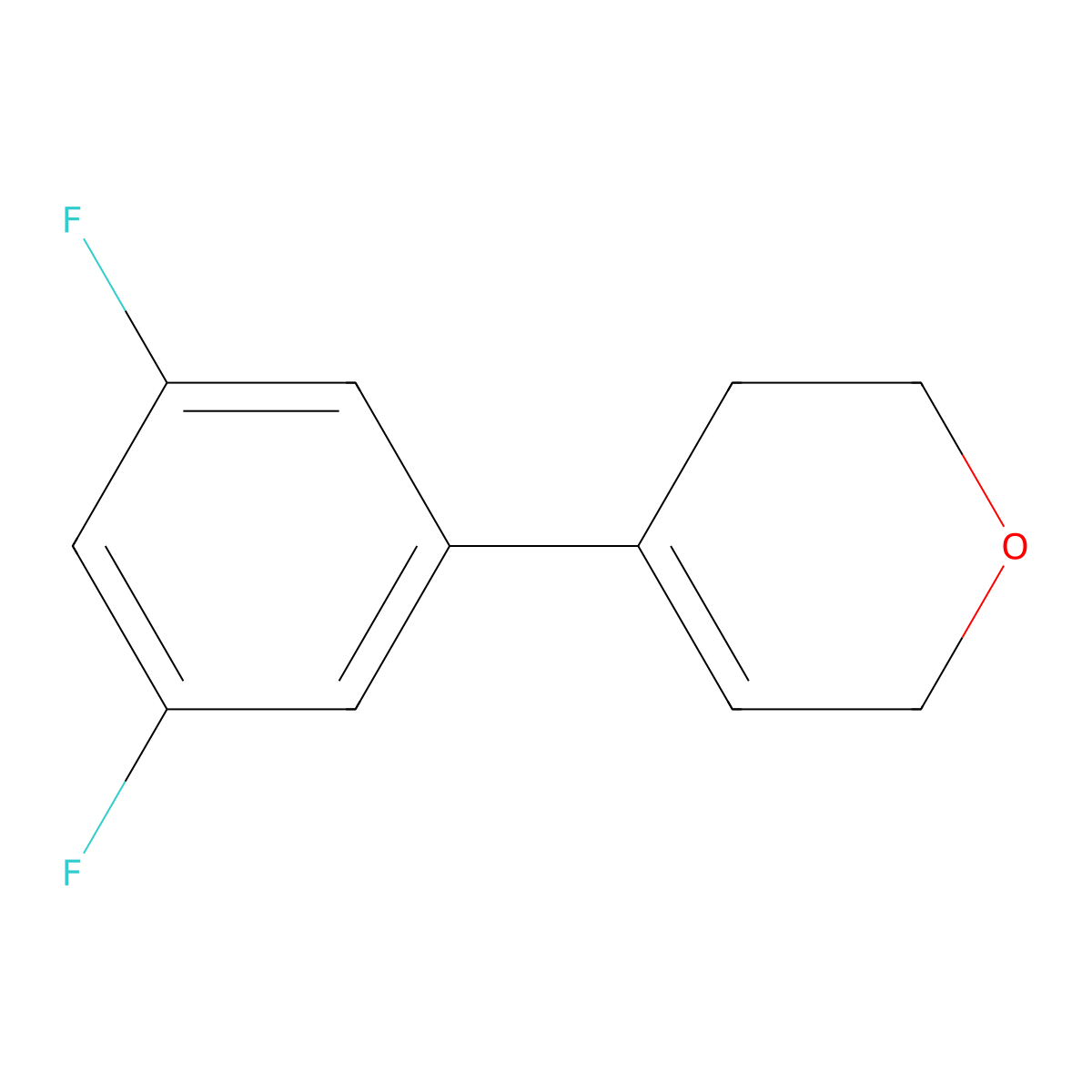 4-(3,5-difluorophenyl)-3,6-dihydro-2H-pyran molecular structure, CAS 1395281-48-7