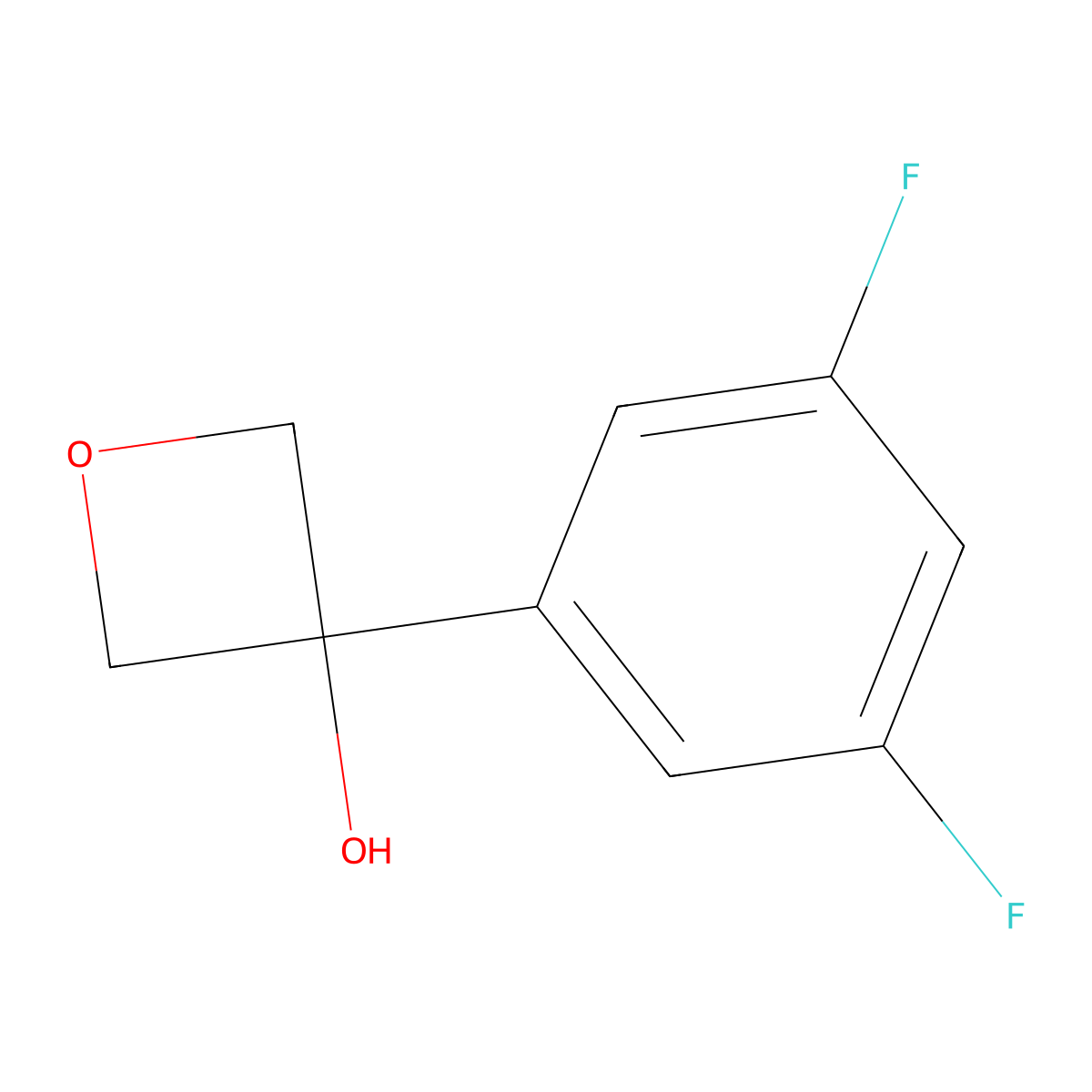 3-(3,5-Difluorophenyl)oxetan-3-OL molecular structure, CAS 1395281-64-7