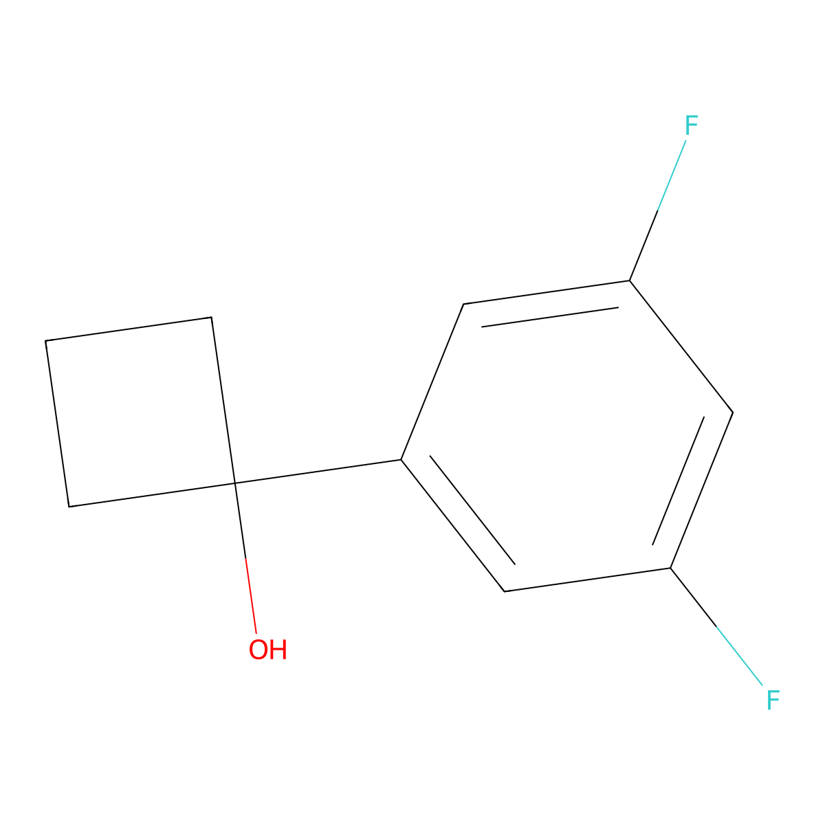 1-(3,5-Difluorophenyl)cyclobutanol molecular structure, CAS 1395282-03-7
