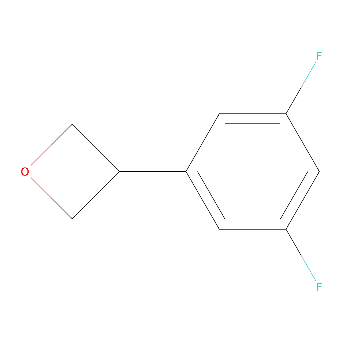 3-(3,5-Difluorophenyl)oxetane molecular structure, CAS 1395282-61-7