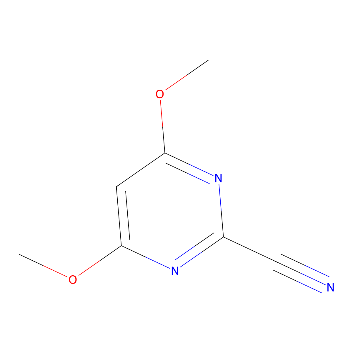 4,6-Dimethoxypyrimidine-2-carbonitrile molecular structure, CAS 139539-63-2