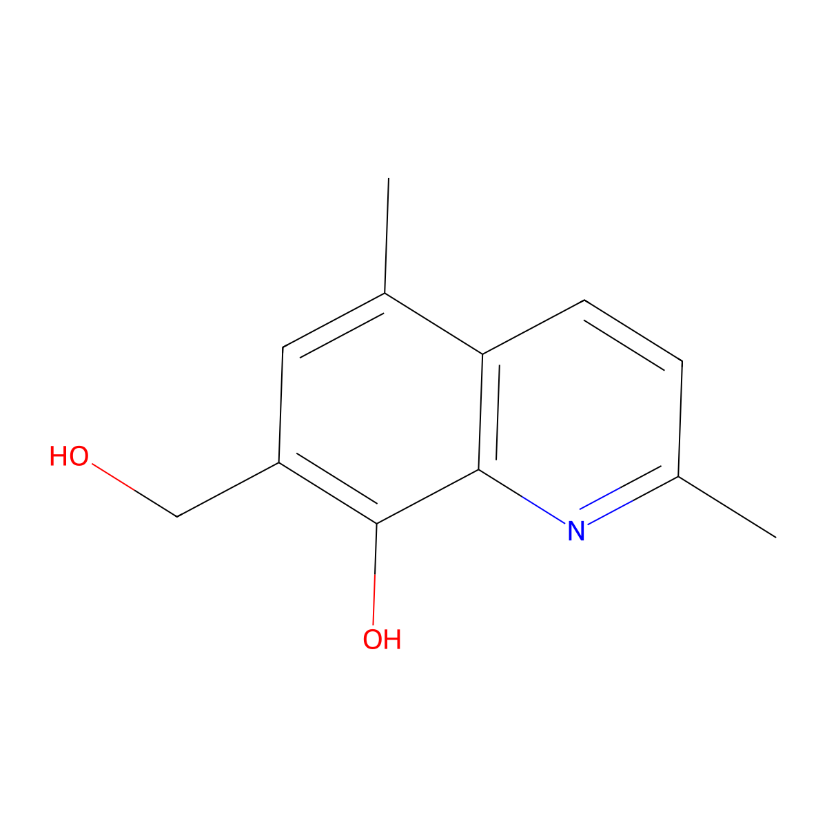 7-(Hydroxymethyl)-2,5-dimethylquinolin-8-ol molecular structure, CAS 13954-12-6