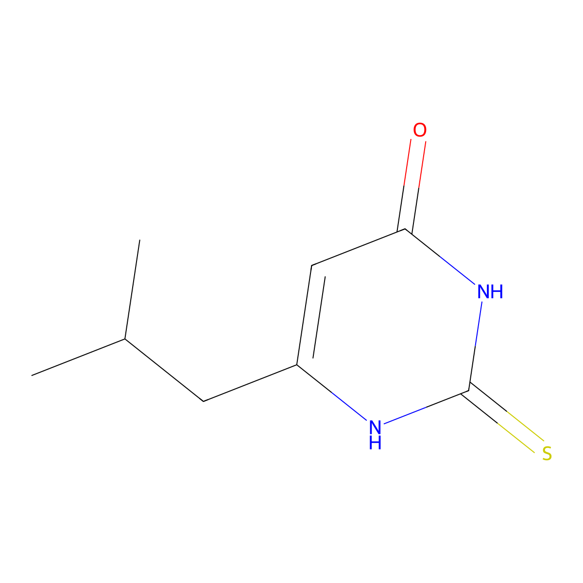 6-Isobutyl-2-thiouracil molecular structure, CAS 139541-33-6