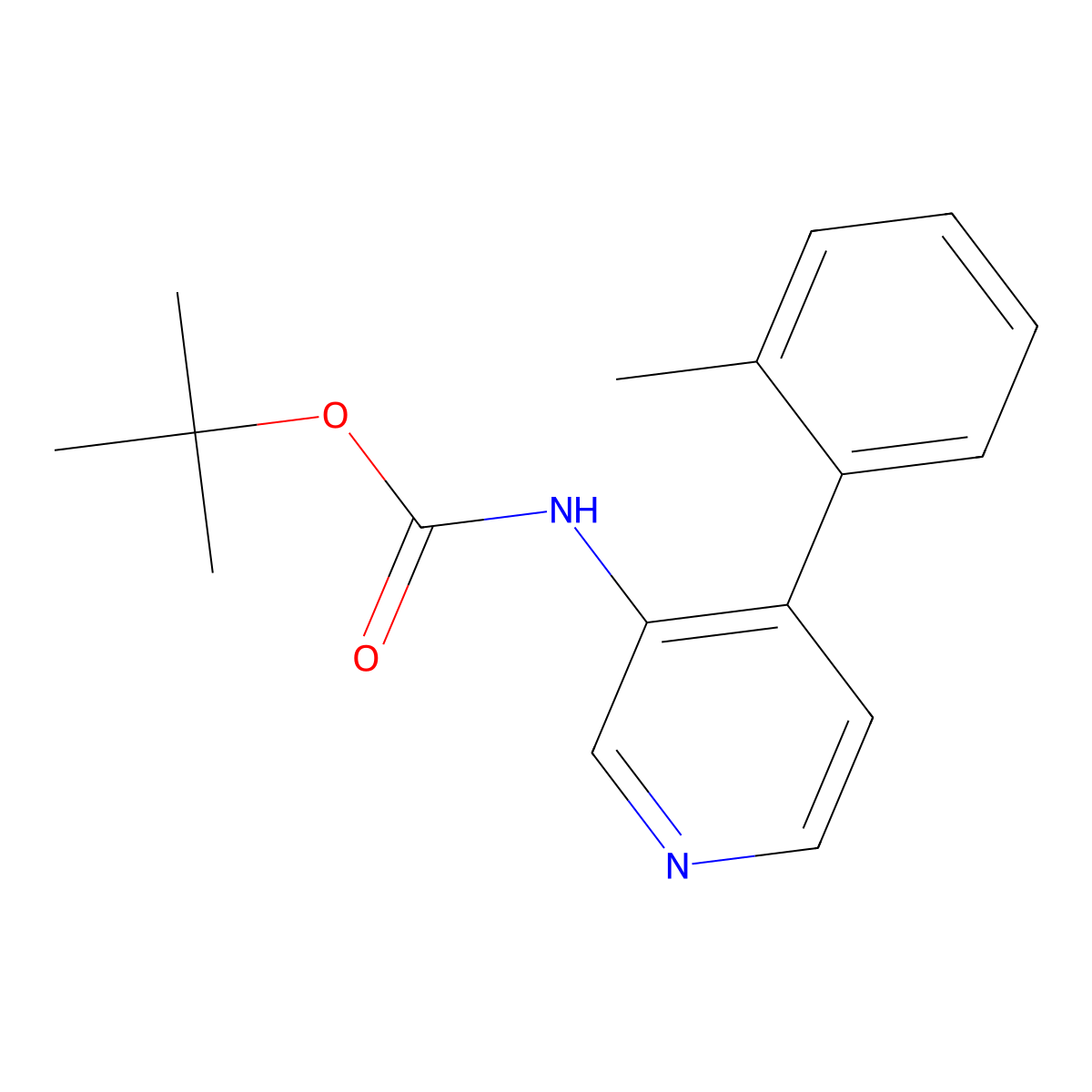 N-Boc-4-o-tolyl-pyridin-3-ylamine molecular structure, CAS 1395415-36-7