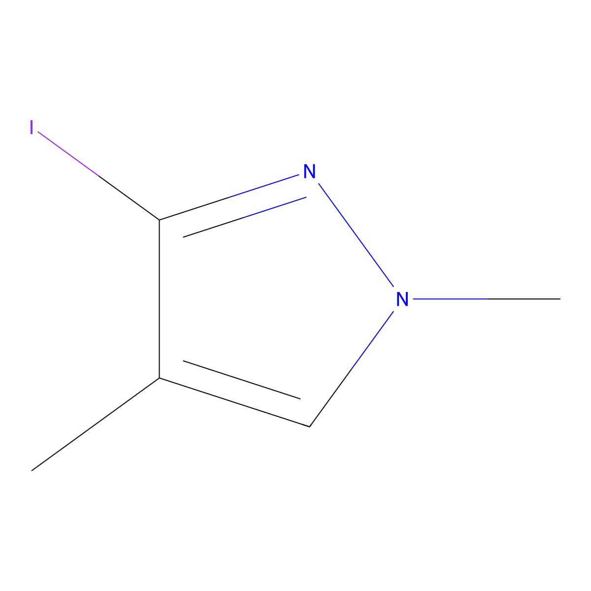 3-Iodo-1,4-dimethyl-1H-pyrazole molecular structure, CAS 1395443-04-5
