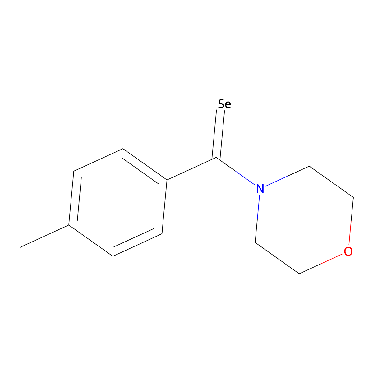 4-(4-Methylbenzoselenoyl)morpholine molecular structure, CAS 139546-54-6
