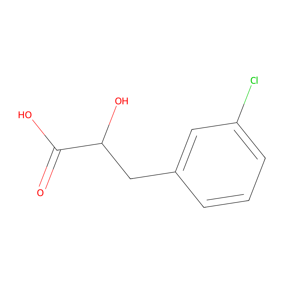 3-(3-Chlorophenyl)-2-hydroxypropanoic acid molecular structure, CAS 139546-79-5