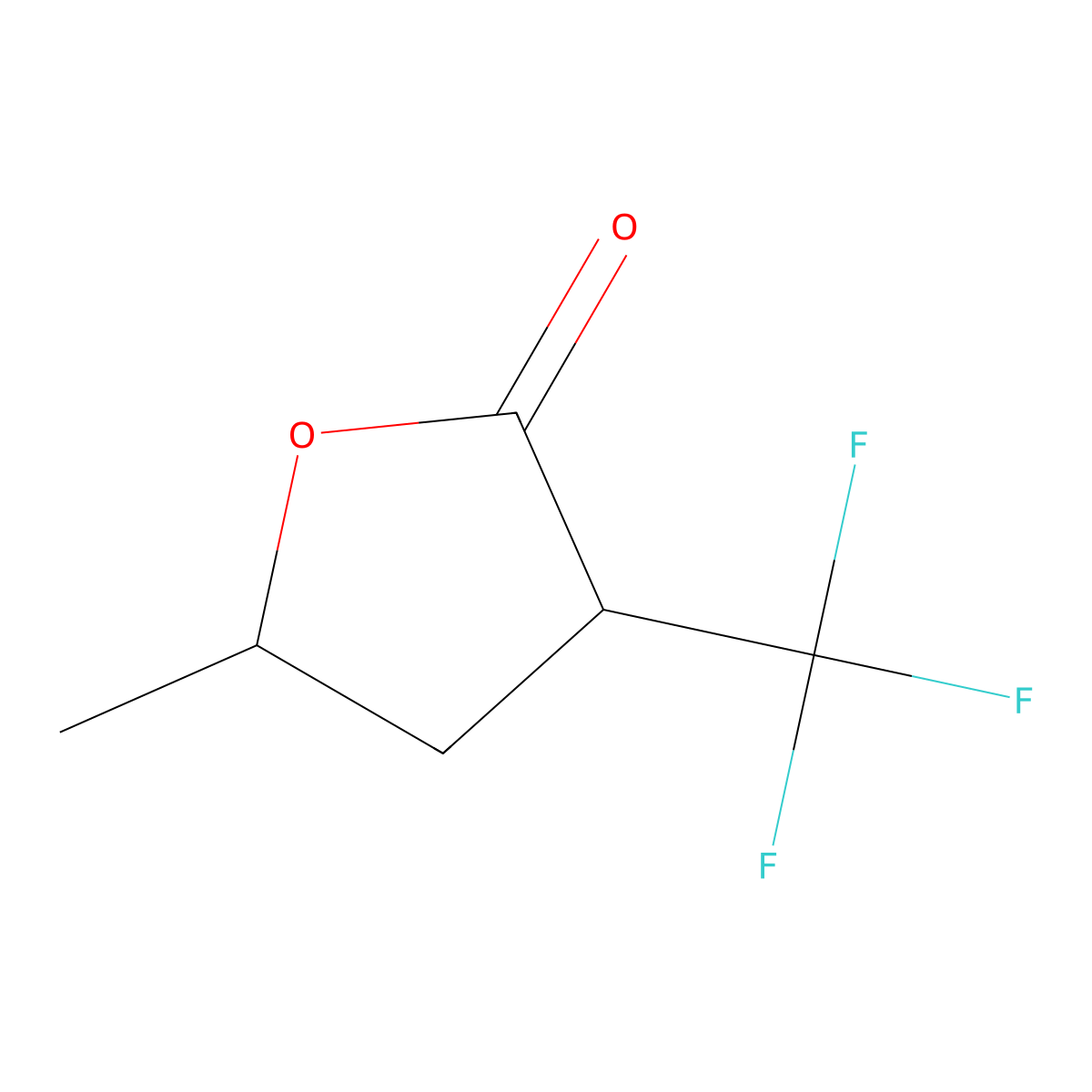 5-Methyl-3-(trifluoromethyl)oxolan-2-one molecular structure, CAS 139547-12-9