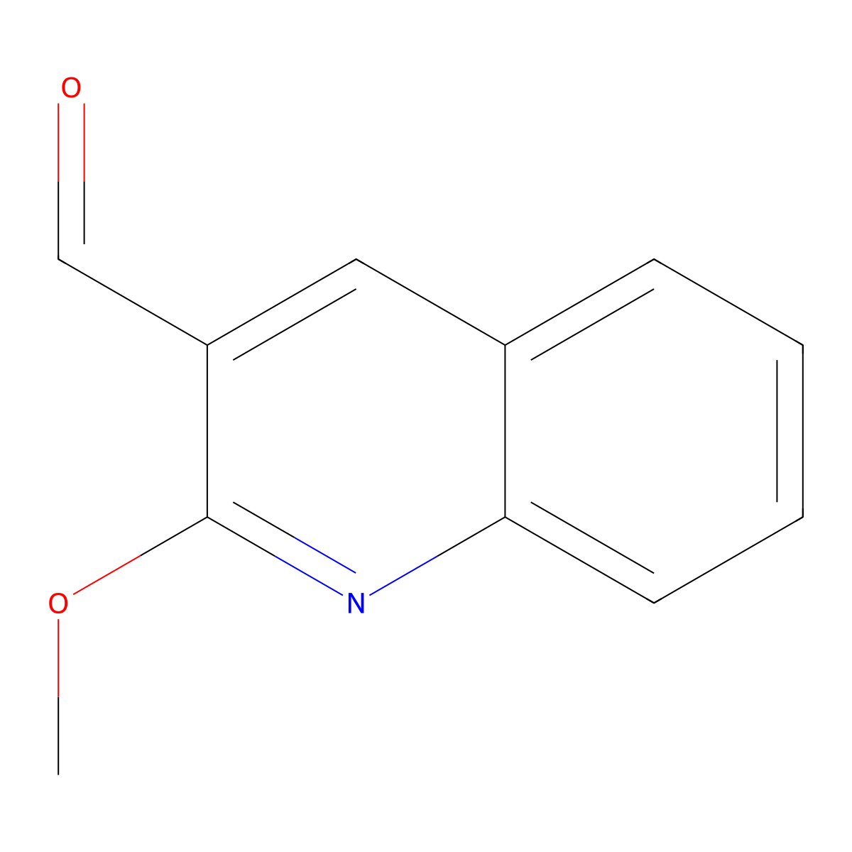 2-Methoxyquinoline-3-carbaldehyde molecular structure, CAS 139549-06-7