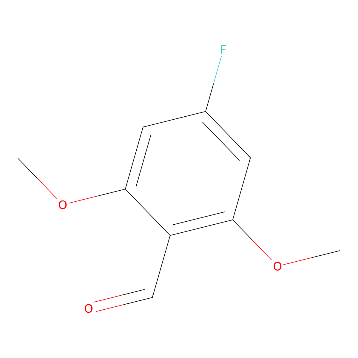 4-Fluoro-2,6-dimethoxybenzaldehyde molecular structure, CAS 139549-11-4