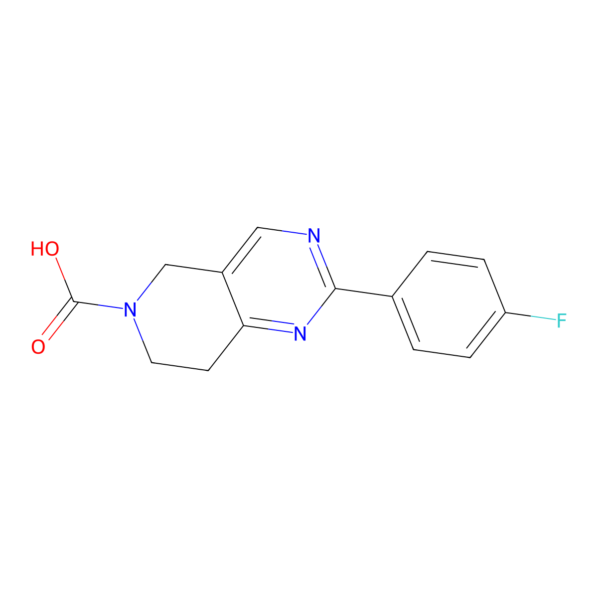 2-(4-Fluorophenyl)-7,8-dihydropyrido[4,3-d]pyrimidine-6(5H)-carboxylic acid molecular structure, CAS 1395492-92-8