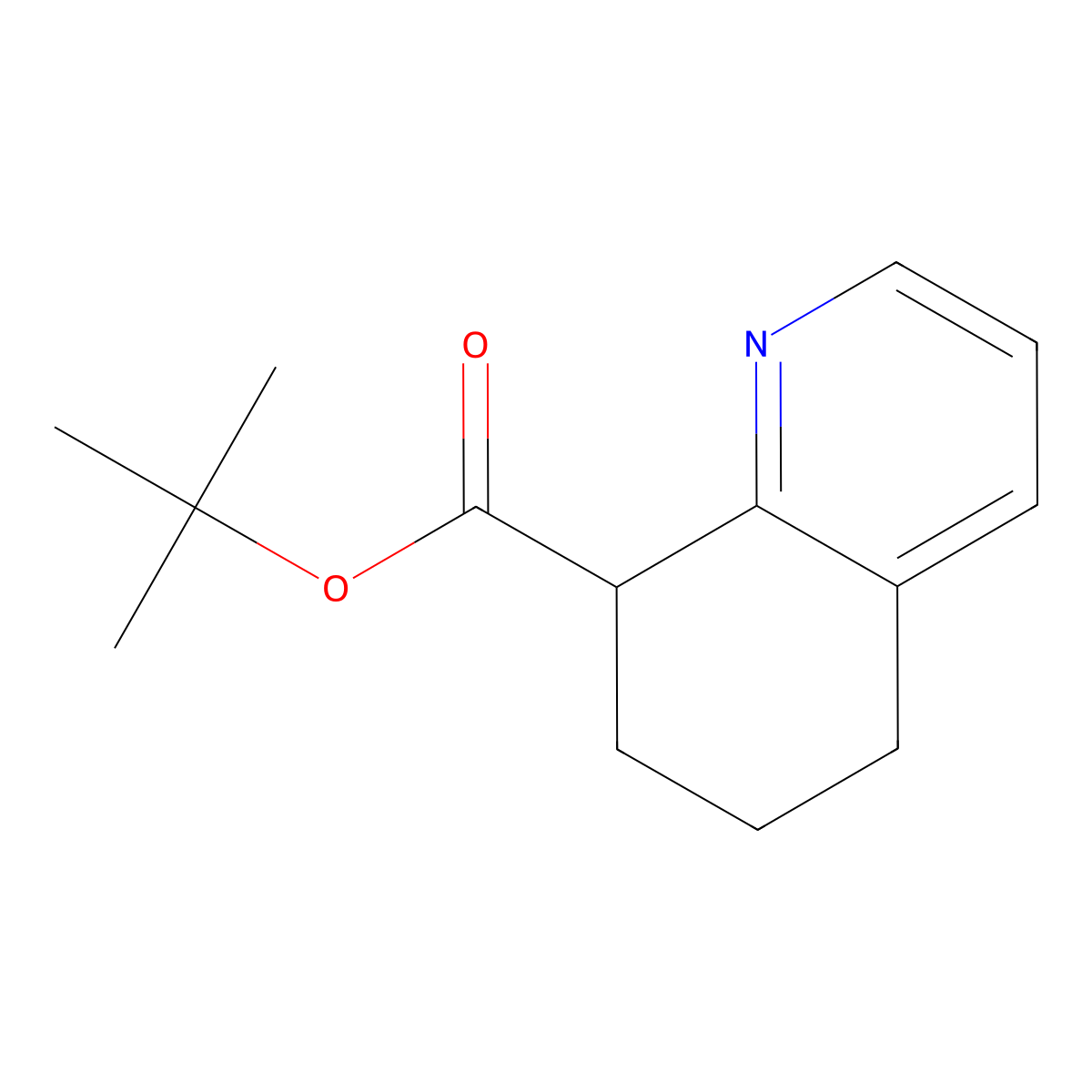 tert-Butyl 5,6,7,8-tetrahydroquinoline-8-carboxylate molecular structure, CAS 1395492-98-4