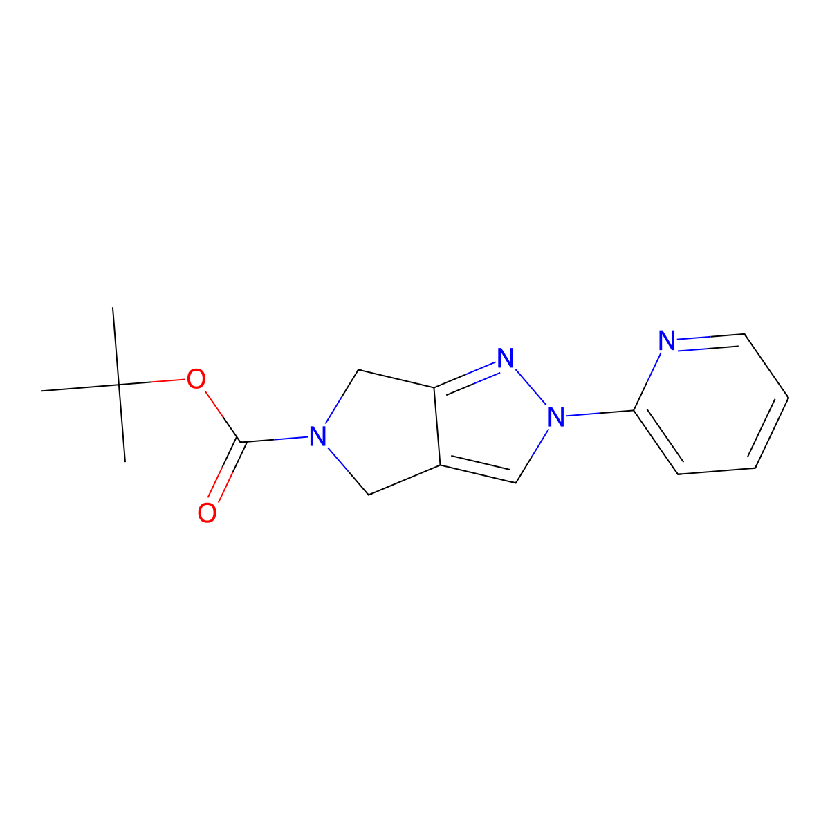 tert-Butyl 2-(pyridin-2-yl)-4,6-dihydropyrrolo[3,4-c]pyrazole-5(2H)-carboxylate molecular structure, CAS 1395493-04-5