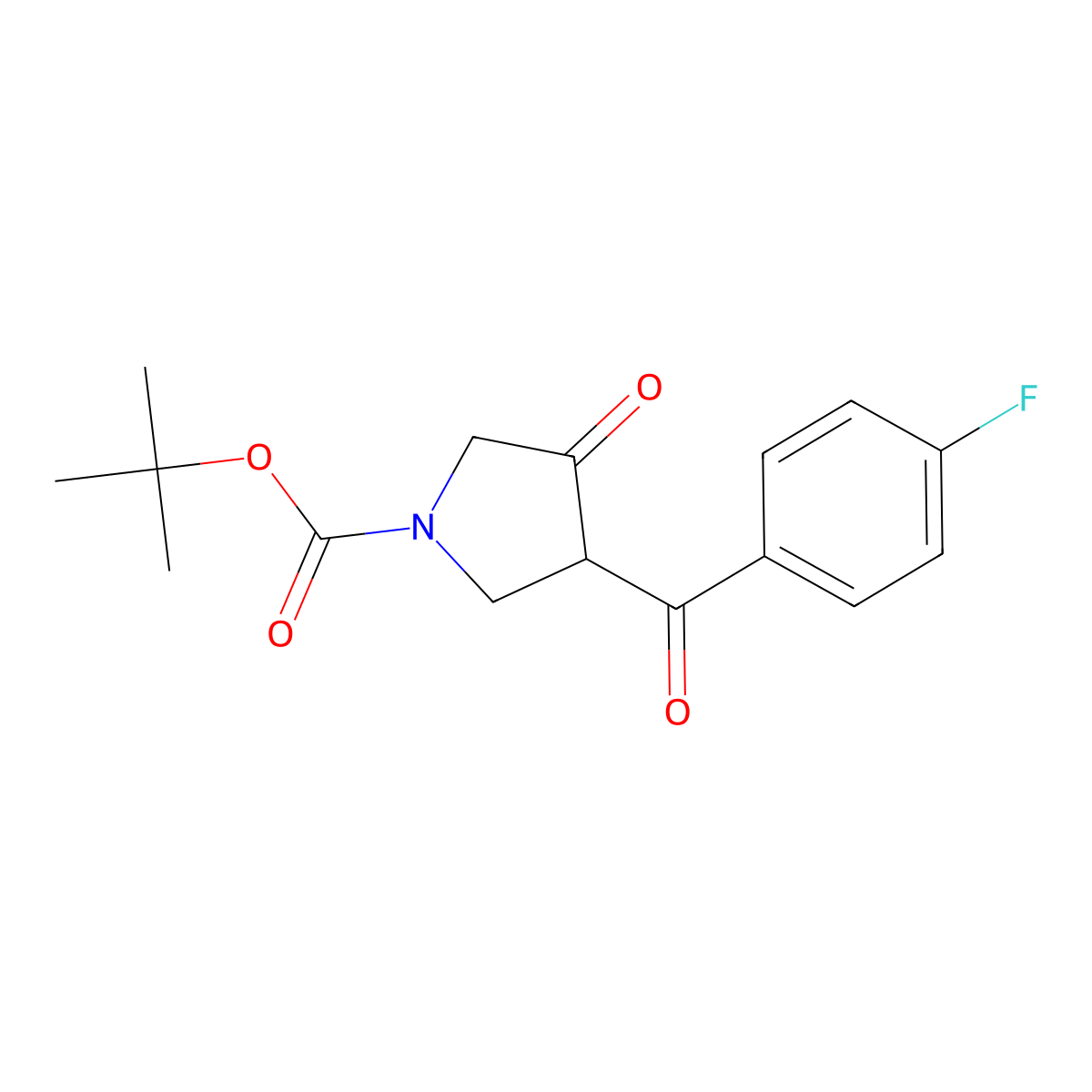 N-Boc-4-(4-Fluoro-benzoyl)-pyrrolidin-3-one molecular structure, CAS 1395493-11-4