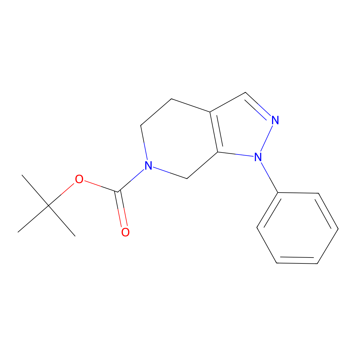 tert-Butyl 1-phenyl-4,5-dihydro-1H-pyrazolo[3,4-c]pyridine-6(7H)-carboxylate molecular structure, CAS 1395493-16-9
