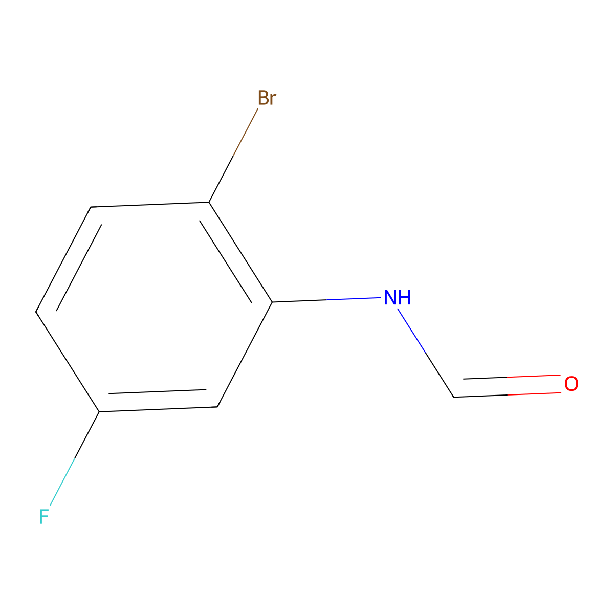 N-(2-Bromo-5-fluorophenyl)formamide molecular structure, CAS 1395493-19-2