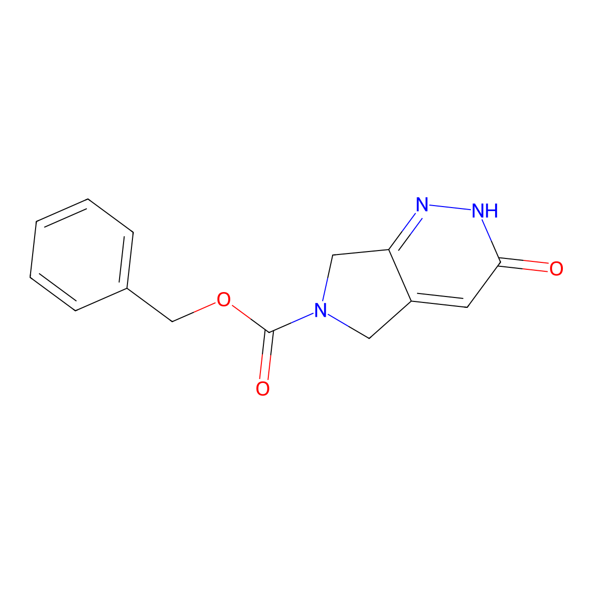 Benzyl 3-oxo-5,7-dihydro-2H-pyrrolo[3,4-c]pyridazine-6(3H)-carboxylate molecular structure, CAS 1395493-21-6
