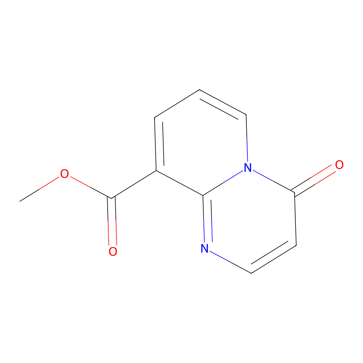 Methyl 4-oxo-4H-pyrido[1,2-a]pyrimidine-9-carboxylate molecular structure, CAS 1395493-29-4