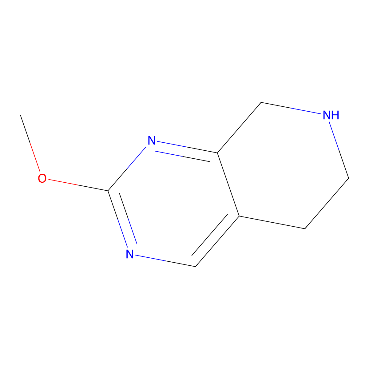 2-Methoxy-5,6,7,8-tetrahydropyrido[3,4-d]pyrimidine molecular structure, CAS 1395493-34-1