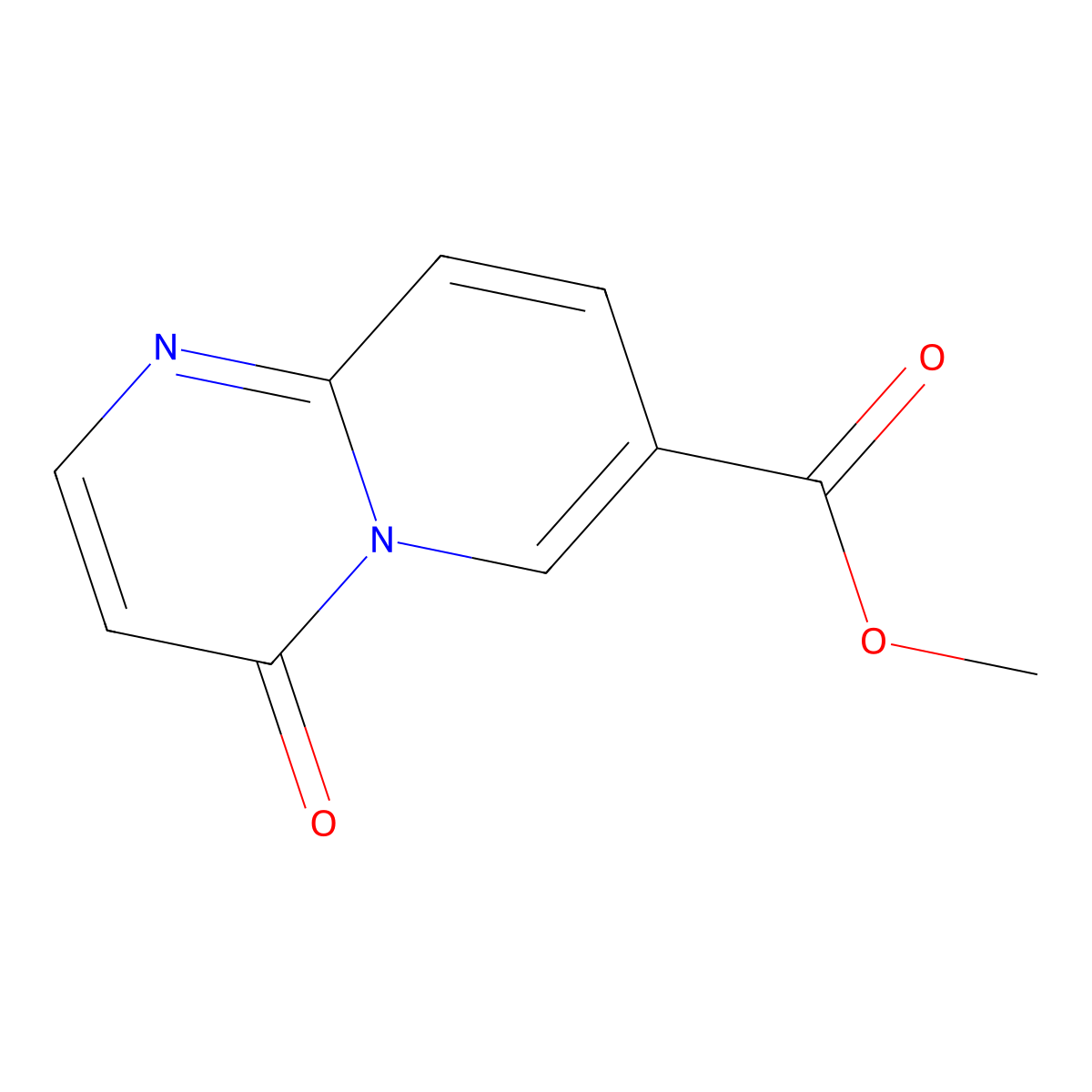 Methyl 4-oxo-4H-pyrido[1,2-a]pyrimidine-7-carboxylate molecular structure, CAS 1395493-36-3