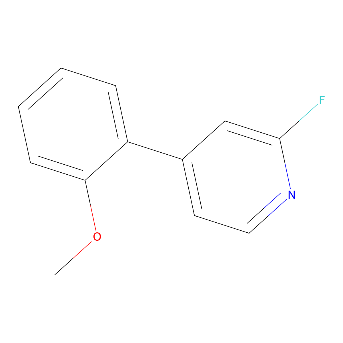 2-Fluoro-4-(2-methoxyphenyl)pyridine molecular structure, CAS 1395493-37-4