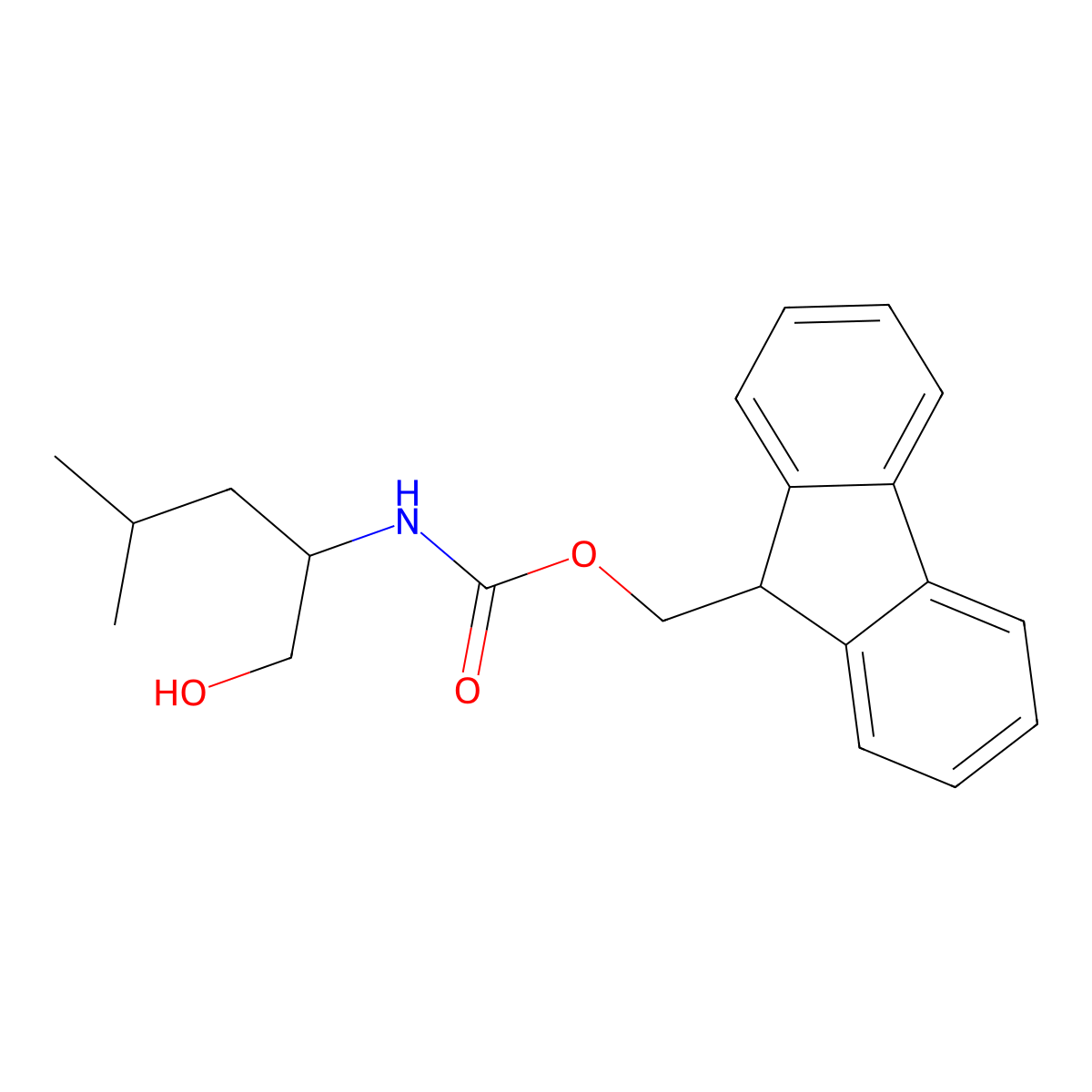 Fmoc-L-leucinol molecular structure, CAS 139551-83-0